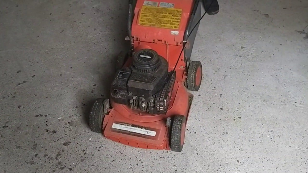 Lawn mower cold start (Briggs & Stratton FL400) YouTube