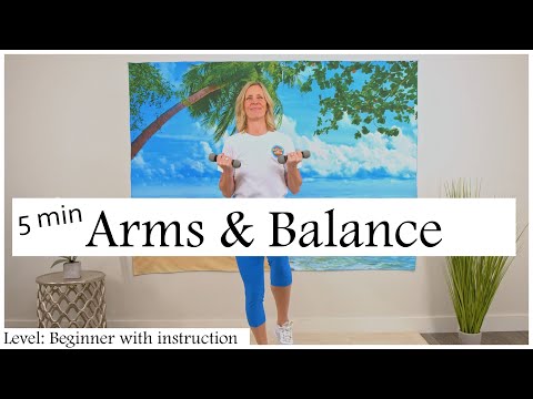 5 minute Arm and Balance Exercises for Seniors and Beginners