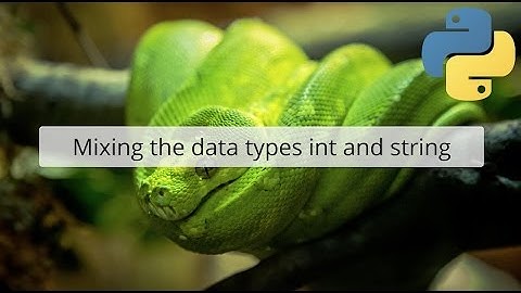 Mixing data types string and int, in Python