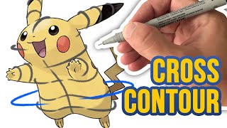 CrossContour Drawing Technique with POKEMON!