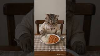 tarçın kuru fasülye pilav yiyo #cat #ytdayibenionecikarnolur #funny #comedy #cute