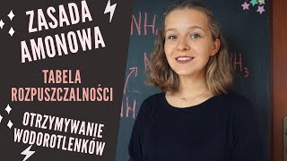 #41 chemia- WODOROTLENKI NIEROZPUSZCZALNE W WODZIE I ICH OTRZYMYWANIE, ZASADA AMONOWA, AMONIAK