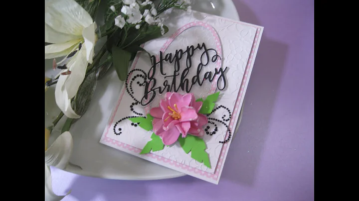 Foamiran Floral Birthday Card