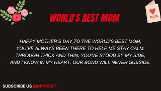 Heartwarming Mother's Day Poems from Daughters | Emotional Poems for Mom | UpnNext.com