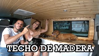 Techo de madera/friso en vw transporter T5 Camper