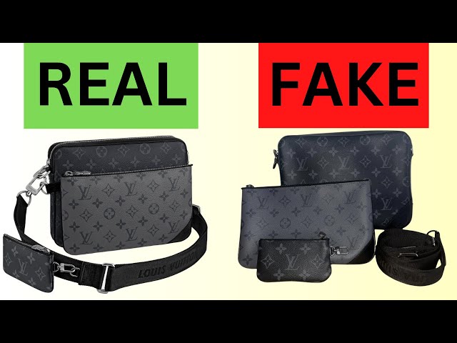 FAKE VS REAL - MENS LOUIS VUITTON TRIO MESSENGER BAG - SIDE BY