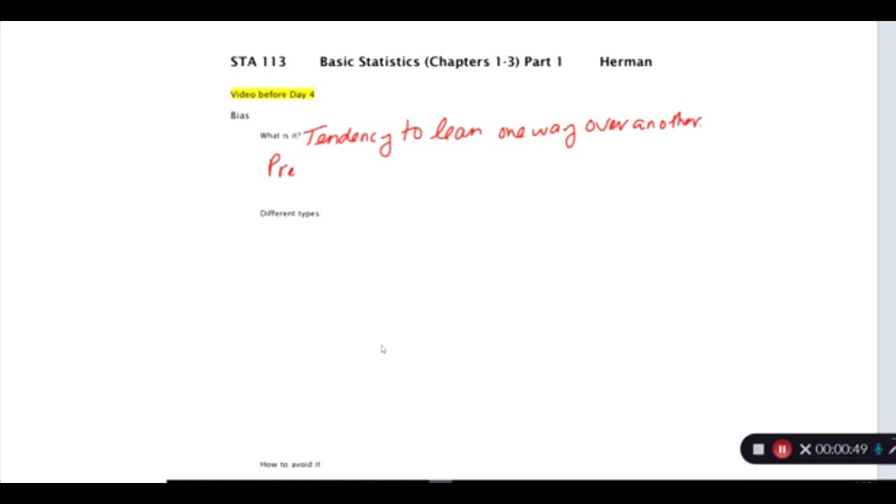 Basic Stats 1 3 Video 2 - YouTube