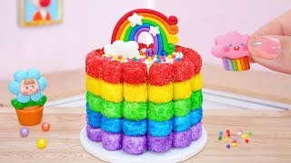 1000+ Rainbow Cake Yummy Miniature Rainbow Marshmallow Cake Decorating Best Mini Cakes Idea