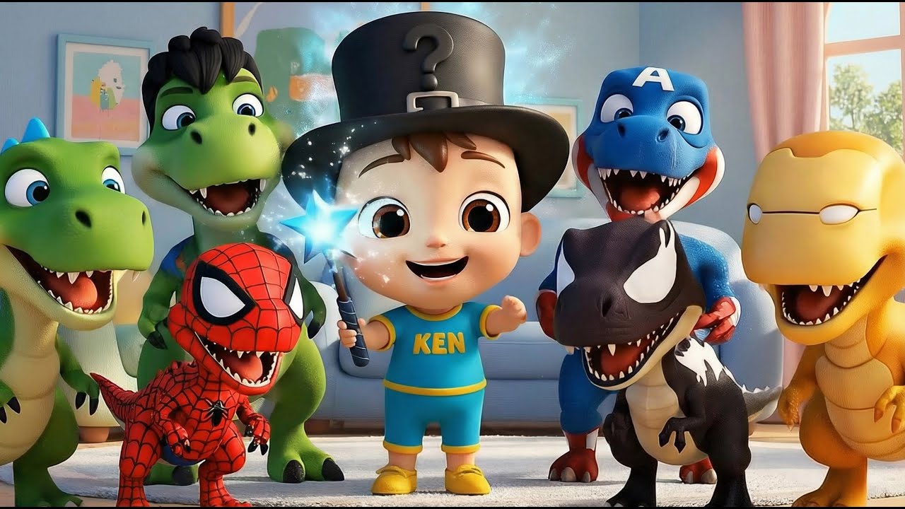 Dino Hero Color Family 2 | Fun Color Learning Kids Songs | Baby Ken Meets Dino Heroes