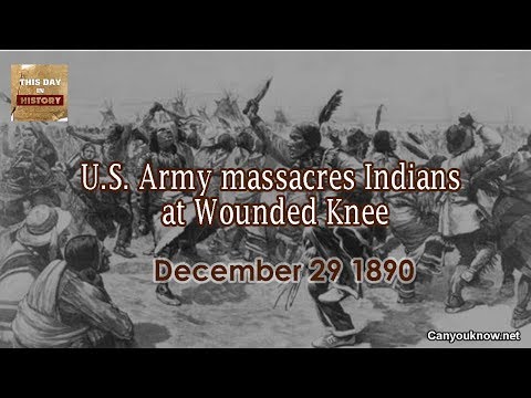 29 डिसेंबर 1890 हा इतिहासातील हा दिवस अमेरिकन सैन्याने जखमी गुडघ्यावर भारतीयांची हत्या केली.