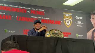 Usman Nurmagomedov from Dagestan Full interview minutes after Bellator 300