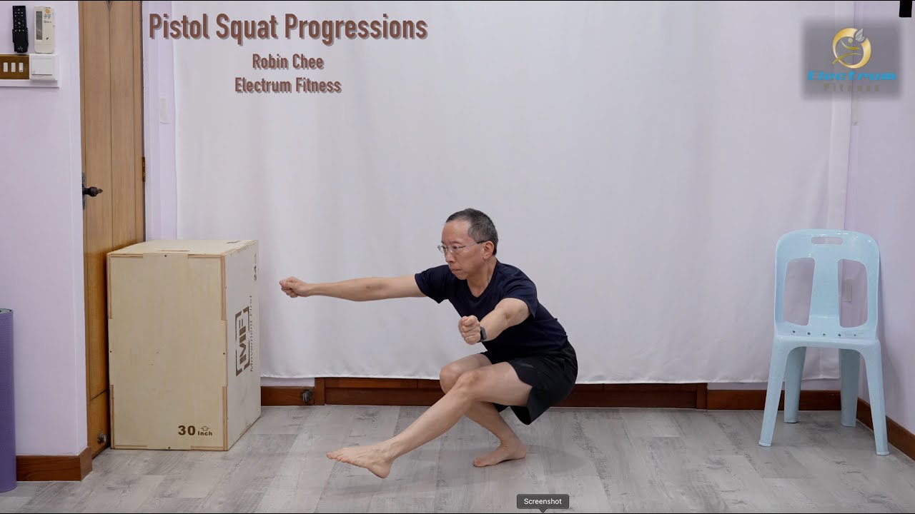 Pistol squat progressions from zero to hero