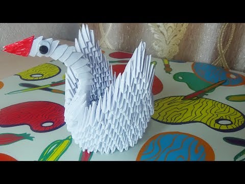 Как сделать оригами из бумаги а4 лебедя