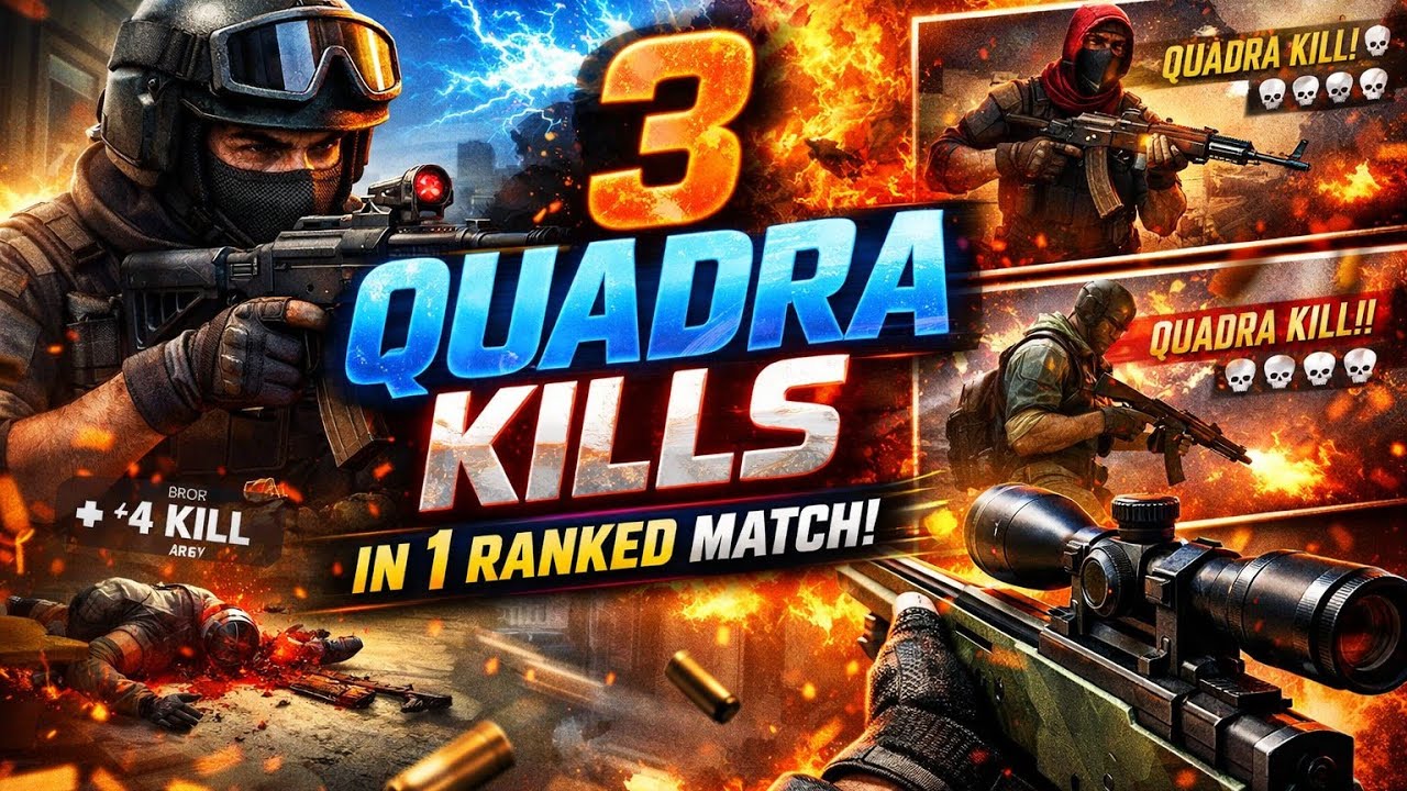 3 QUADRA KILLS IN  RANKED MATCH 💀🔥 | POORA LOBBY CLEAR |@ZeronoseX