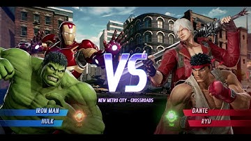 MARVEL VS. CAPCOM: INFINITE Iron Man and Hulk vs Dante and Ryu