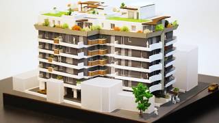 Apartment Building Scale Model - Green Building