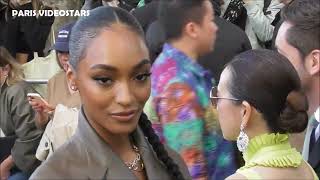 Famous Top model Jourdan DUNN @ Paris Fashion Week 1 october 2022 show Hermès Net Worth