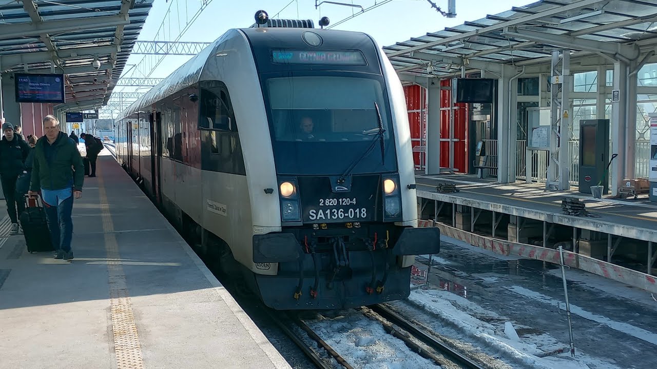 Trains and tones at Gdansk Port Lotniczy station, Poland on 26/02/2026.