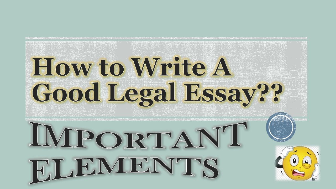 how to write legal studies essay