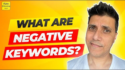 What are Negative Keywords? in Google Ads | Ajay Dhunna