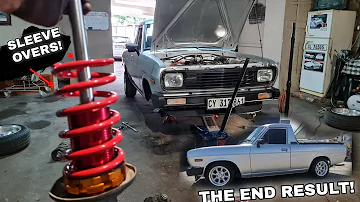 Lowering a Nissan Champ Pick-up Bakkie! 😱 (with Sleeve Overs & Lowering Blocks)