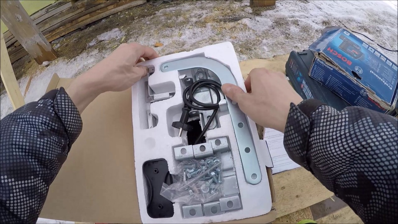 Установка подъемных ворот Дамаст с электроприводом в гараж д Гари - YouTube