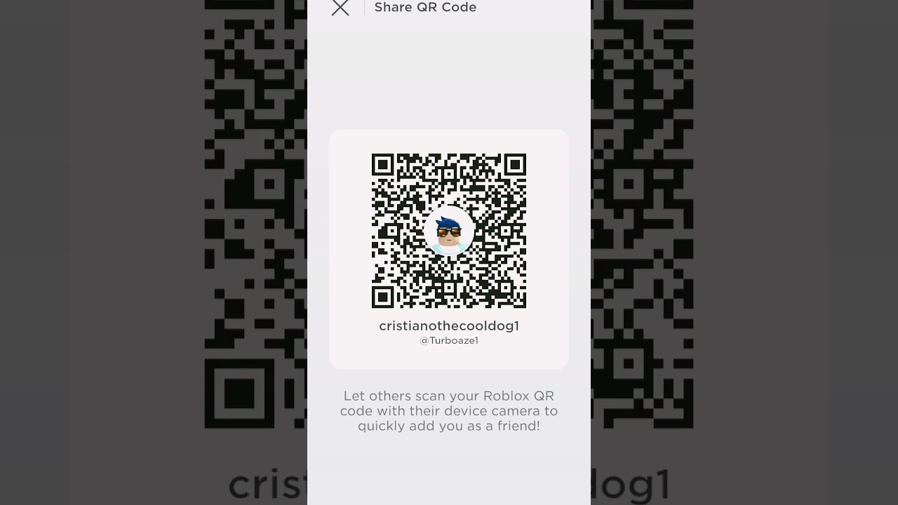 Scan my QR code to find my Roblox profile!
