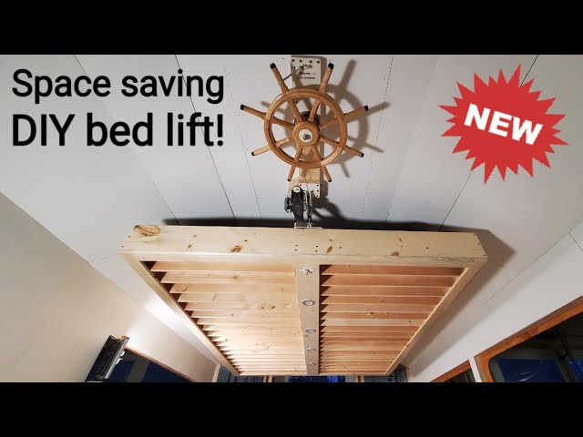 Diy Bed Lift Tiny Houseboat Part 9