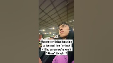 MANCHESTER UNITED FANS SING TO LIVERPOOL FANS “WITHOUT K*LLING ANYONE WE’VE WON IT THREE TIMES”?!