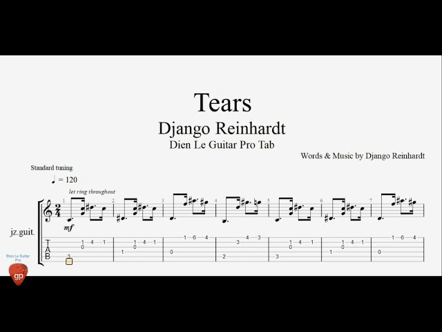Django Reinhardt - Tears - Guitar Tabs - YouTube