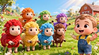 Canción de la oveja negra Baa Baa | Ovejas coloridas | Dibujos animados para niños