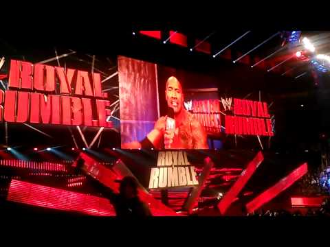 The Rock promo before WWE title match Royal Rumble 2013