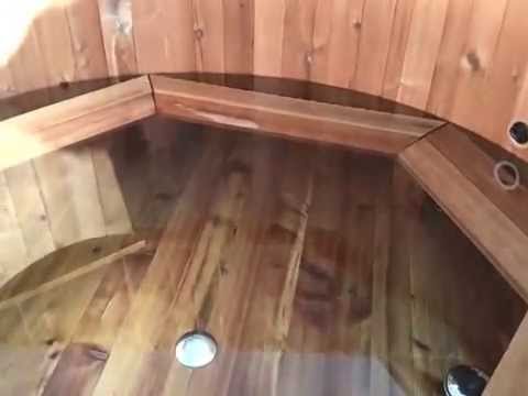 tub hot wooden leaking