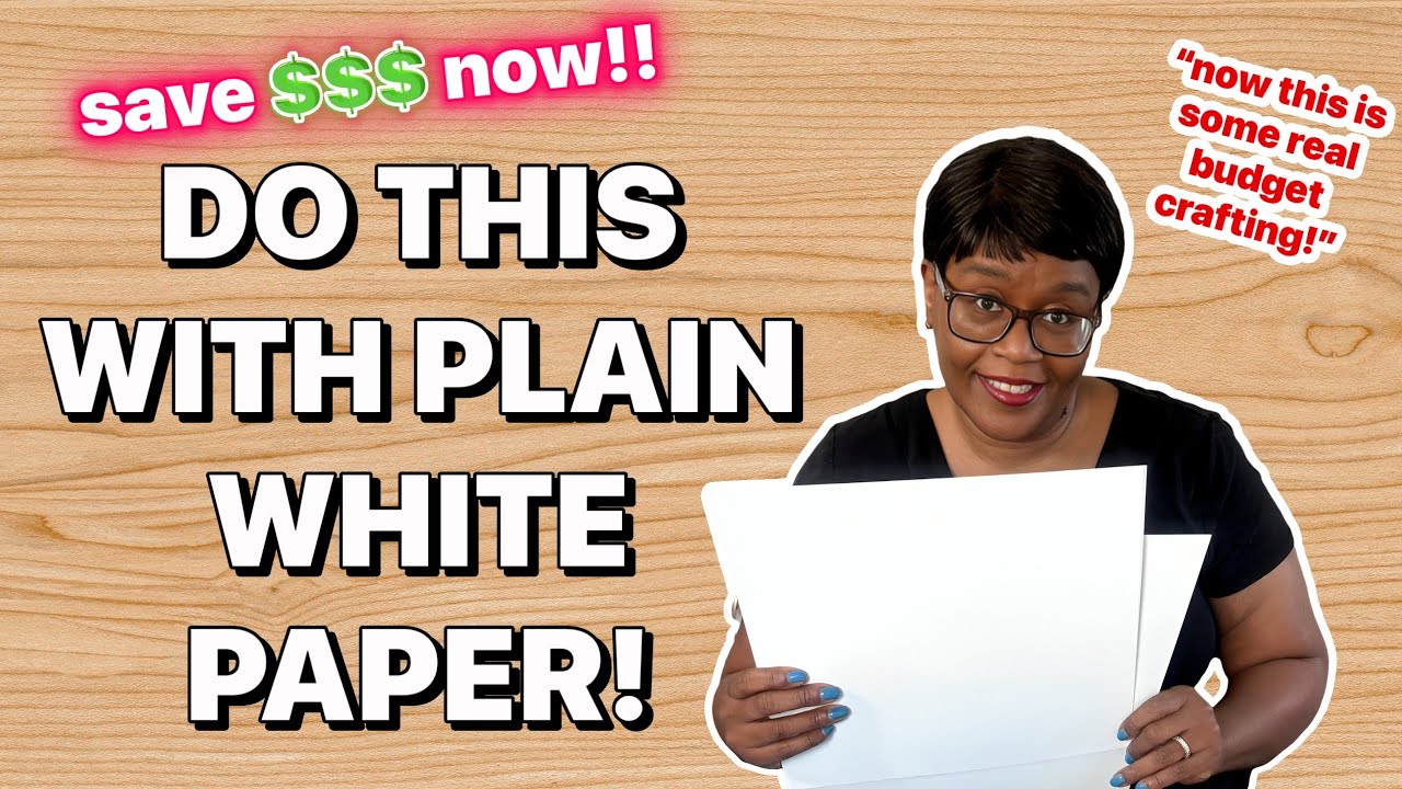 WAIT UNTIL YOU SEE THE WHITE PAPER NOW!  Easy Way To Turn Plain Paper Into A Notecard Trio!