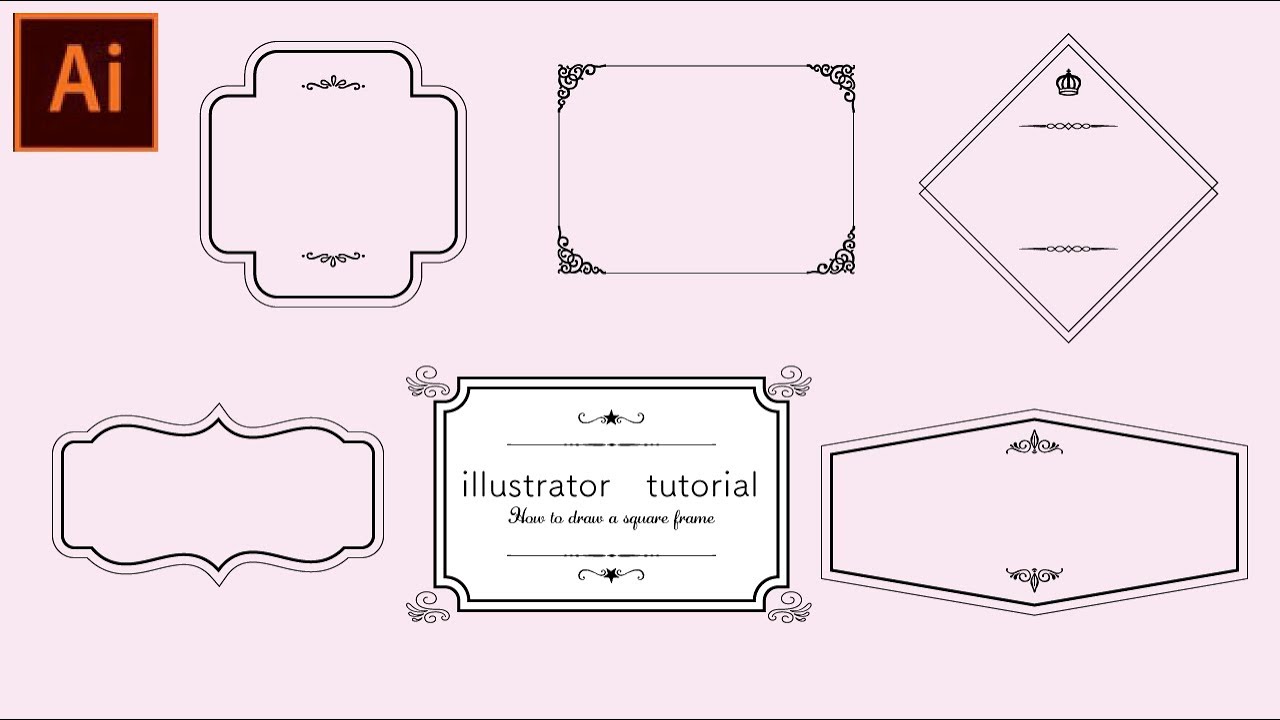 Illustratorチュートリアル 四角のロゴフレームの作り方 初心者用 Youtube