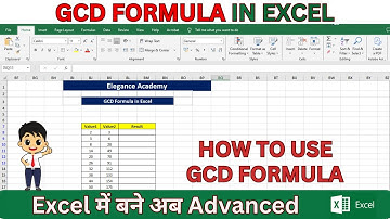 How to use GCD Formula in Excel🔥 #excel #msexcel #eleganceacademy #excelformula  #gcd