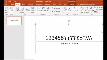 How to Enter Arabic Numeric (Numbers) in MS PowerPoint