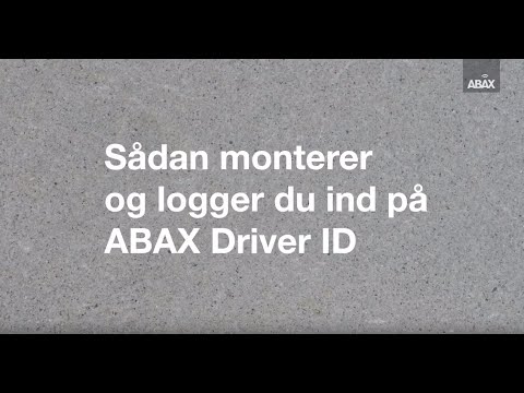 Installation af ABAX Driver ID