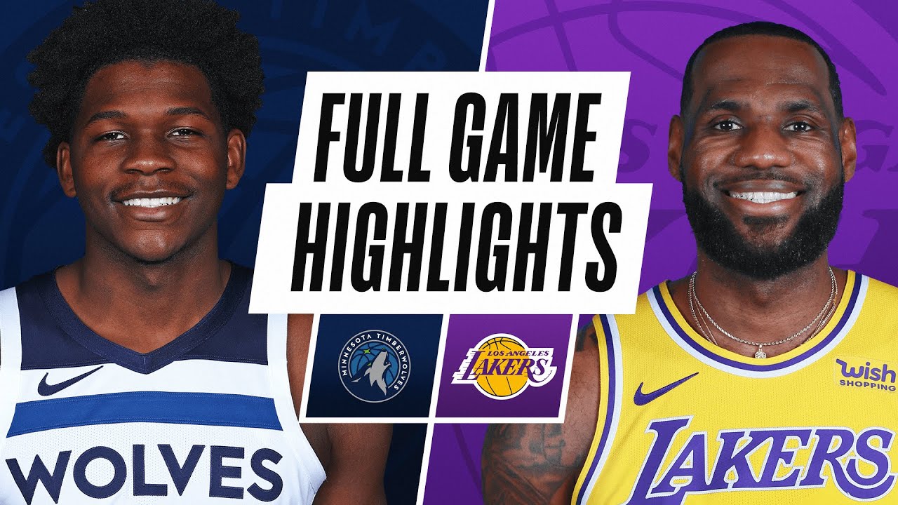 Timberwolves At Lakers Full Game Highlights December 27 2020 Youtube