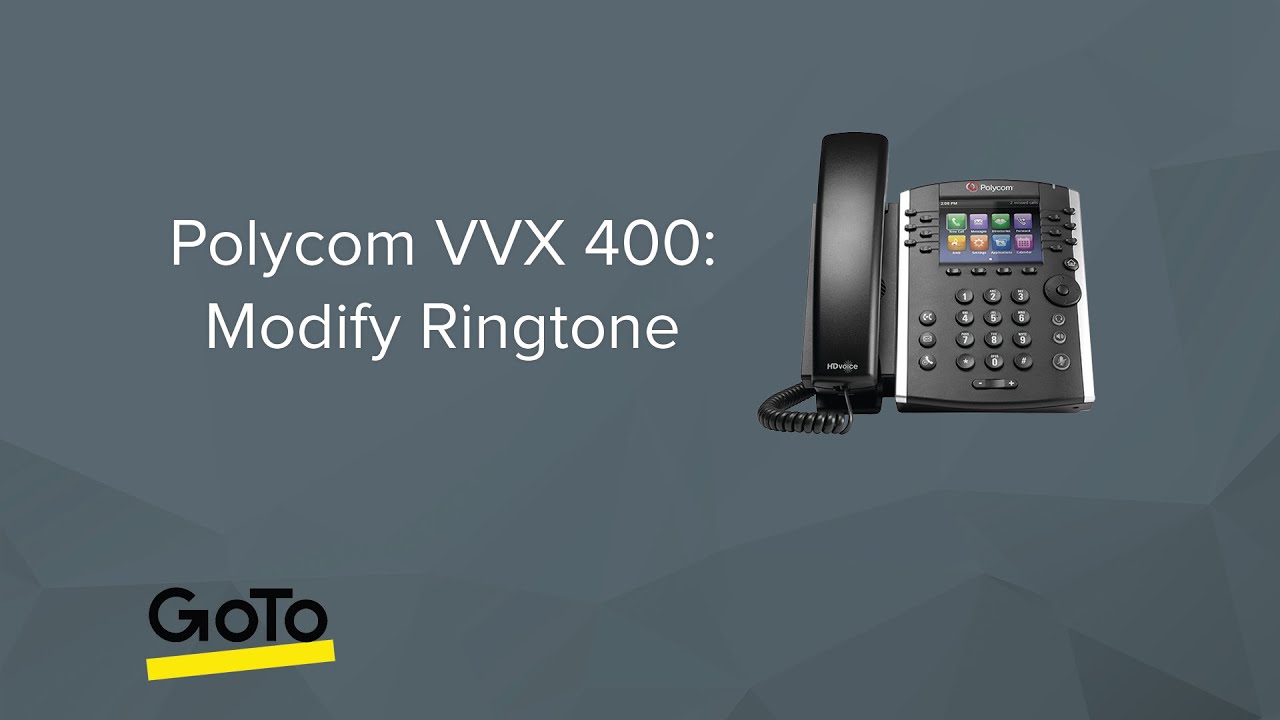 Polycom VVX 400 -- How do I modify my ringtone? support groups near me