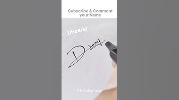Dheeraj Signature style | #calligraphy #signature #viral #name #like #share #tattoo #style #memes