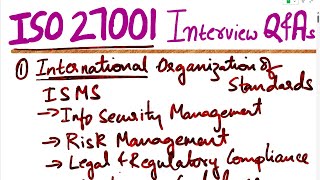 ISO 27001 Interview Questions and Answers | ISO 27001 | ISO 27001 Certification | Internal Audit