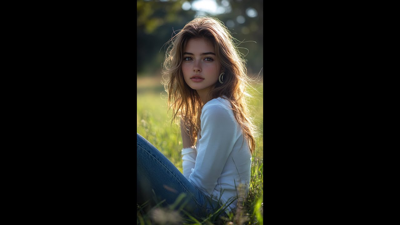 Chic White Top in Nature 