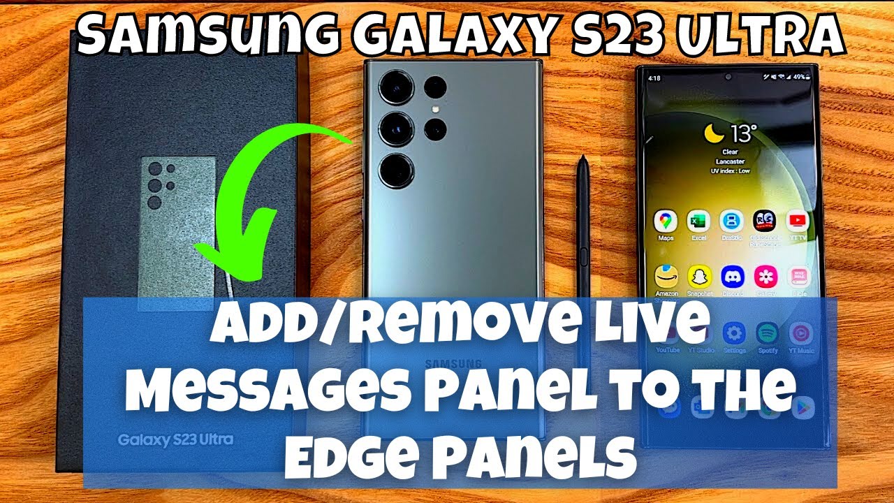 How to Add/Remove Live Messages Panel to the Edge Panels Samsung Galaxy ...