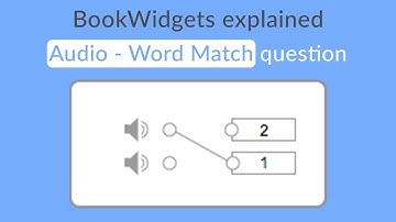How to create an "Audio Word Match" question in BookWidgets