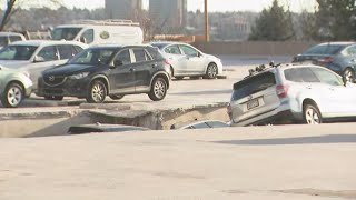 Cars still stuck after Denver parking garage collapse