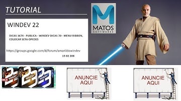 DICAS 1674 PUBLICO WINDEV DICAS 70 MENU RIBON BOTAO SETA BAIXO