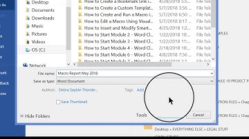 How to Save a Macro Enabled Document and Enable Macros