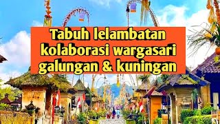 Kolaborasi wargasari tabuh lelambatan galungan kuningan.