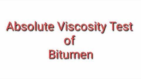 Absolute Viscosity test of Bitumen/Ashphalt/IS: 1206-part2//Test Procedure of Absolute viscosity